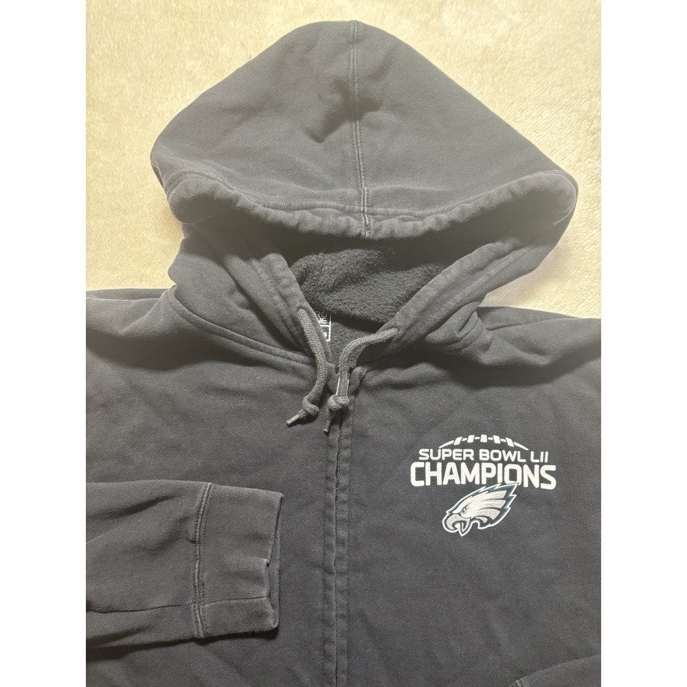 Philidelphia Eagles Pro Line Full Zip Hoodie Super Bowl Champs Long Sleeve Large - Picture 3 of 7